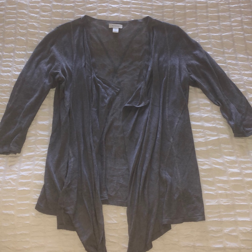 Blue/grey cover-up cardigan top